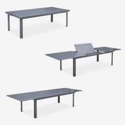 Table De Jardin Extensible Aluminium, 10 Chaises 10 Table De Jardin Extensible Aluminium, 10 Chaises -Outdoor Living Soldes XTSAF335R10CO 03
