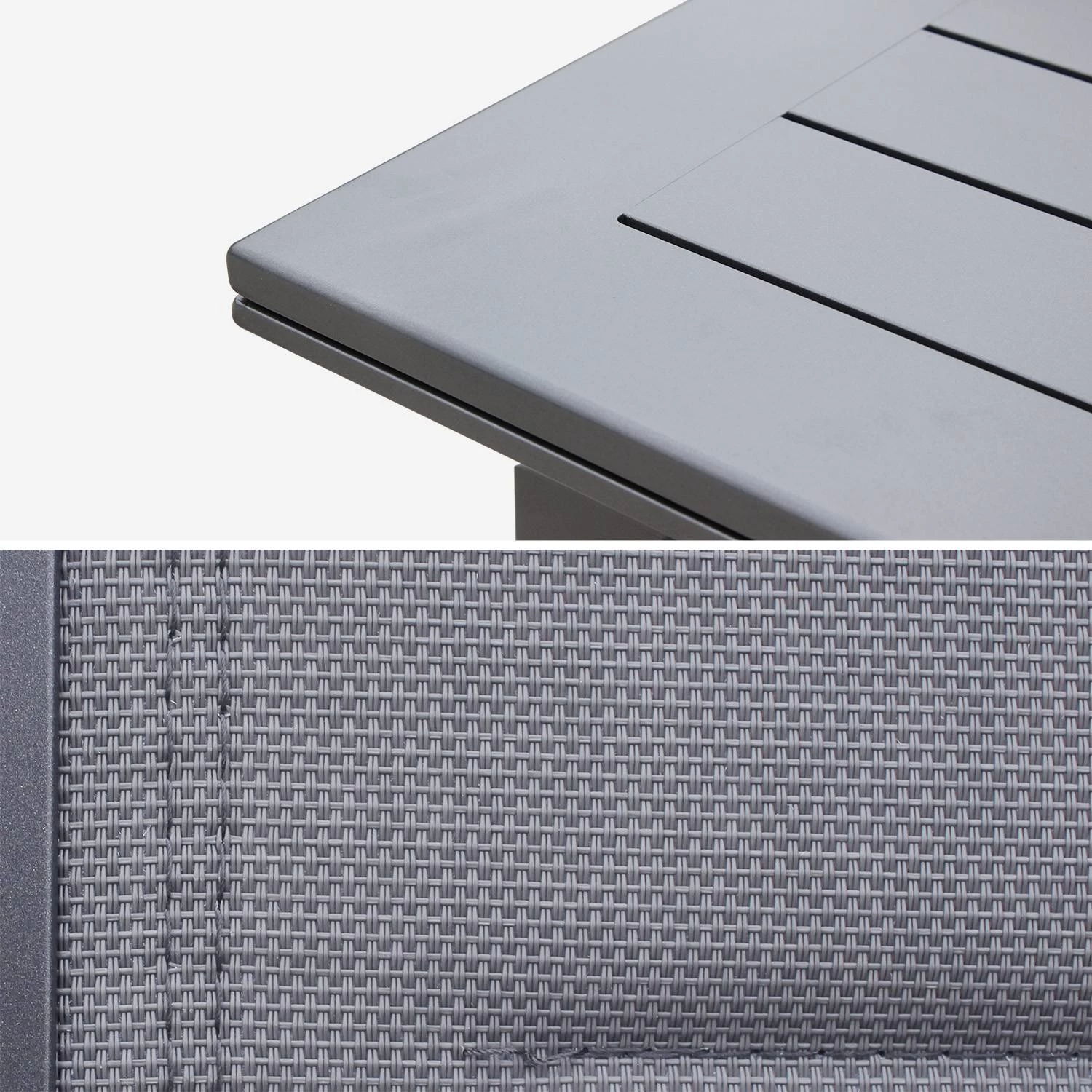 Table De Jardin Extensible Aluminium, 10 Chaises 7 Table De Jardin Extensible Aluminium, 10 Chaises – Image 5