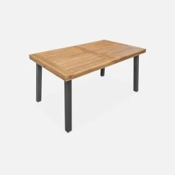 Table Intérieur / Extérieur Bois Et Métal + 4 Chaises En Cannage Et Bois -Outdoor Living Soldes ac150kdatr4can 0000d9872ca4f3d0ec6d9bfb224bf858