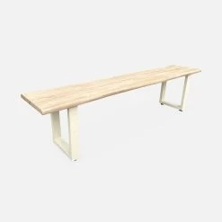 Table De Jardin 6 Places En Bois Avec Bancs Couleur : Ivoire -Outdoor Living Soldes ac180setivose 094dc20e3a98f79160074dfa125bf8de