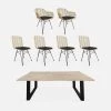 Table à Manger Bois Et Métal 180cm + 4 Chaises Et 2 Fauteuils En Rotin Naturel 2 Table à Manger Bois Et Métal 180cm + 4 Chaises Et 2 Fauteuils En Rotin Naturel -Outdoor Living Soldes ac180tbkr6bk fc293c73e5a20d97c31ed58748b7f78e