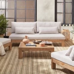 Salon De Jardin Bois Premium 5 Places Couleur : Bois / Beige -Outdoor Living Soldes ac4xxlbg 19bf401e4a52b0c3e02d3ef85e9ad7f0