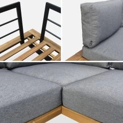 Salon De Jardin Bois Et Aluminium 5 Places Couleur : Gris -Outdoor Living Soldes acaf0012at fac7727a85760cfec164bf120f56f011