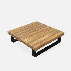 Salon De Jardin Bois Et Aluminium 5 Places Couleur : Gris -Outdoor Living Soldes acaf0012at facd29445d85963d6128577da3ebe117