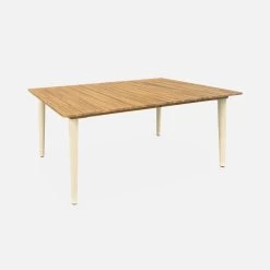 Table De Jardin Bois Et Métal + 4 Chaises En Corde Empilables Couleur : Ivoire / Beige -Outdoor Living Soldes ackd150ivo4rpbg 93af844f50c5b990c4756f8dc8c73093
