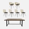 Table à Manger Bois Et Métal, 190cm + 2 Fauteuils Et 4 Chaises En Rotin Naturel 2 Table à Manger Bois Et Métal, 190cm + 2 Fauteuils Et 4 Chaises En Rotin Naturel -Outdoor Living Soldes ackd190wr6bk 6a47acb3e3f34feecb9970f5bb9e6a7a