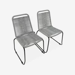 Ensemble De Jardin 220cm + 8 Chaises - BELEM Couleur : Gris / Gris Clair -Outdoor Living Soldes acston220r8lgy 1677bef73a7f80a1b7ff84f30d6f6a57