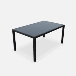 Table De Jardin Aluminium Et Textilène, 6 Chaises Empilables Couleur : Anthracite / Gris -Outdoor Living Soldes af150r6at 942ea347b0fee3be8b1dd18c951dddd5