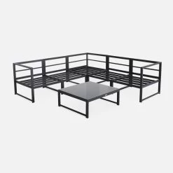 Salon De Jardin D'angle Aluminium 5 Places Couleur : Anthracite / Taupe 14 Salon De Jardin D'angle Aluminium 5 Places Couleur : Anthracite / Taupe -Outdoor Living Soldes af3004atbn 5007e0a96ab1f152f6ab34f24b51a895