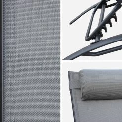 Bain De Soleil Aluminium Textilène, Multi Positions (lot De 2) Couleur : Anthracite / Gris 12 Bain De Soleil Aluminium Textilène, Multi Positions (lot De 2) Couleur : Anthracite / Gris -Outdoor Living Soldes afloungeatx2 a49bbc527e0d3ec7ccd23933c15bfb65