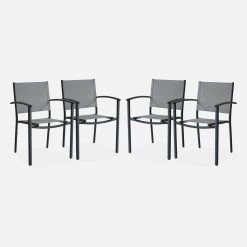 Fauteuil De Jardin Empilables Aluminium Et Textilène (lot De 4) Couleur : Gris Clair 10 Fauteuil De Jardin Empilables Aluminium Et Textilène (lot De 4) Couleur : Gris Clair -Outdoor Living Soldes aftxchrx4atgy c7fb61c6106932df89db4b3f315bc857