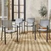 Fauteuil De Jardin Empilables Aluminium Et Textilène (lot De 4) Couleur : Gris Clair -Outdoor Living Soldes aftxchrx4atgy cd826c54dea25d3a11ca5c374107aa51
