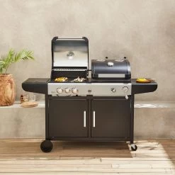 Barbecue Gaz 3 En 1, 3 Brûleurs Dont 1 Feu Latéral 12 Barbecue Gaz 3 En 1, 3 Brûleurs Dont 1 Feu Latéral -Outdoor Living Soldes bbq2302in1sb 3d21736bf29df0f6033c4bef2d9e2301