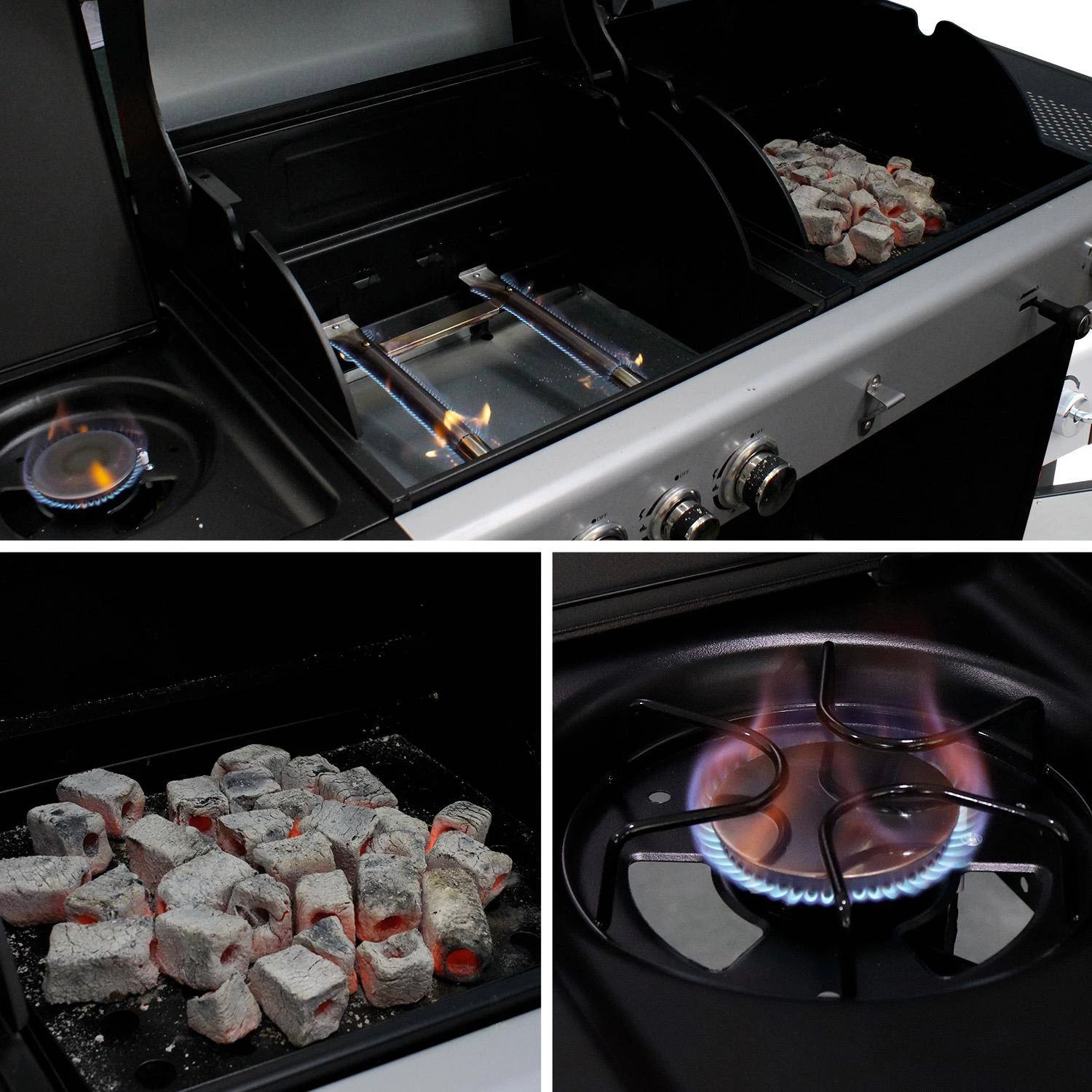 Barbecue Gaz 3 En 1, 3 Brûleurs Dont 1 Feu Latéral 10 Barbecue Gaz 3 En 1, 3 Brûleurs Dont 1 Feu Latéral – Image 8