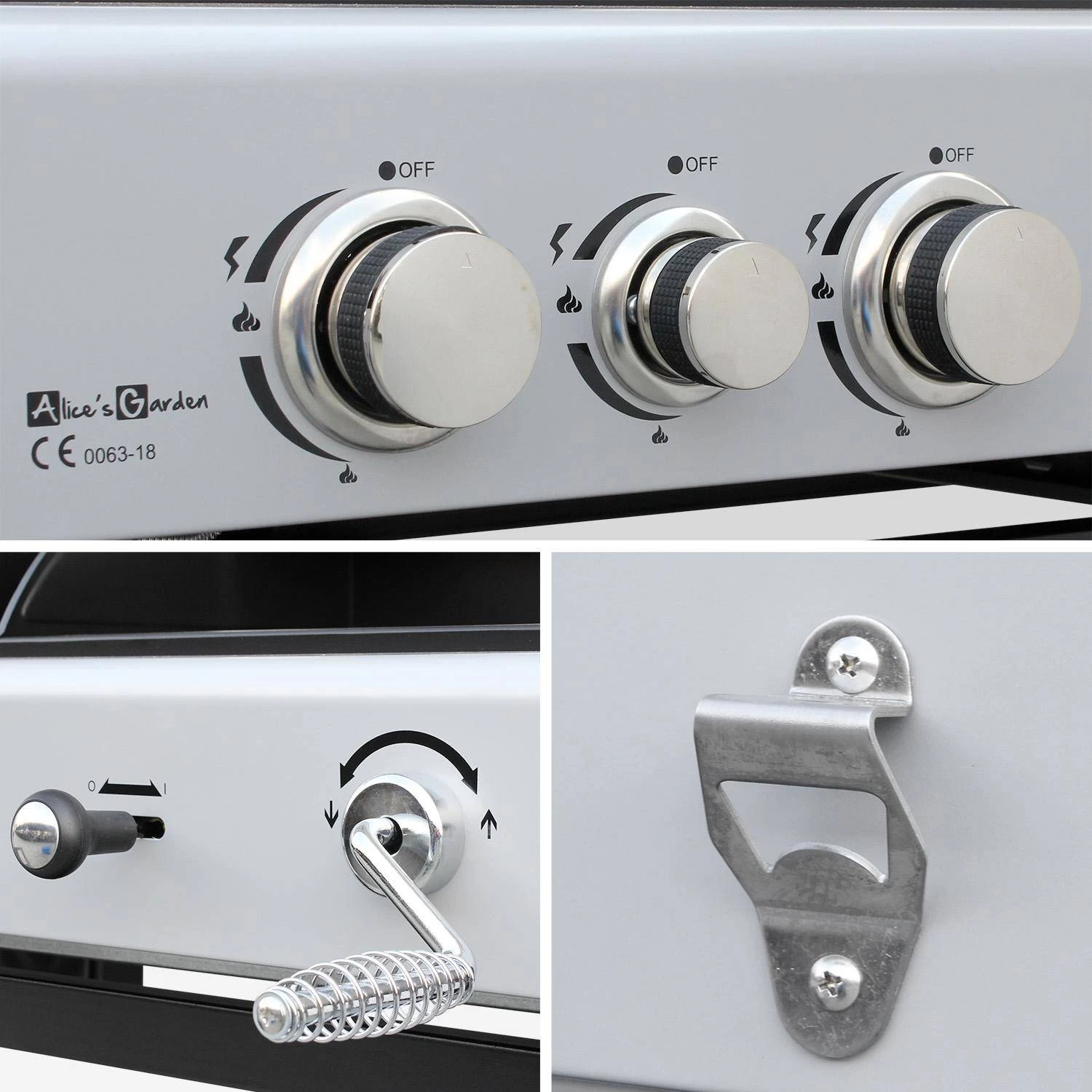 Barbecue Gaz 3 En 1, 3 Brûleurs Dont 1 Feu Latéral 8 Barbecue Gaz 3 En 1, 3 Brûleurs Dont 1 Feu Latéral – Image 6