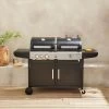 Barbecue Gaz 3 En 1, 3 Brûleurs Dont 1 Feu Latéral -Outdoor Living Soldes bbq2302in1sb ed6d7543ab5e044f4cb41564c2d7cabb