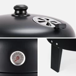 Barbecue Fumoir Charbon De Bois Ø38cm -Outdoor Living Soldes bbqsmk80bk f86ce8c7fffb862bedf23dbf55b41a07