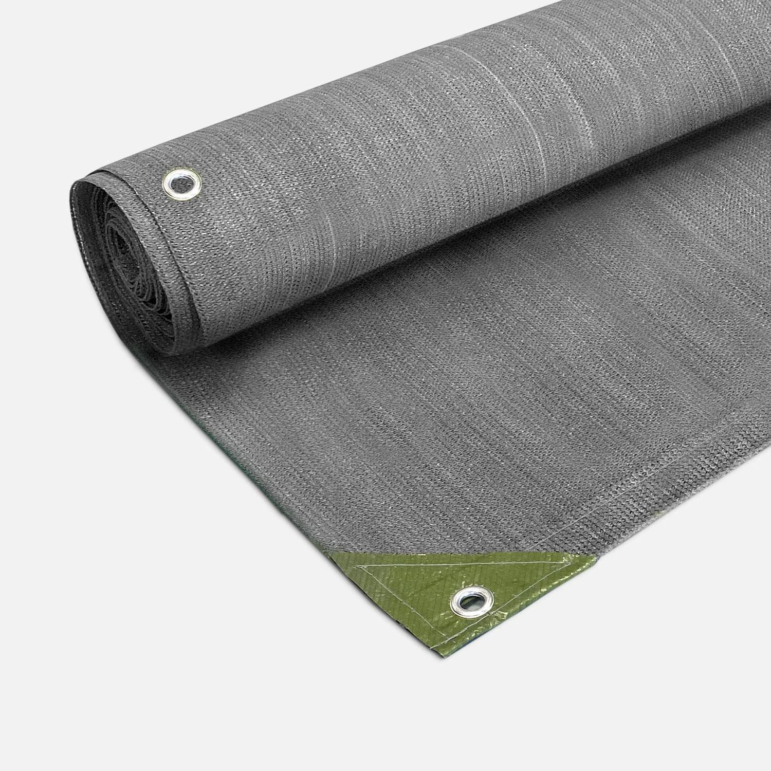 Brise Vue Occultant Gris 10m 150g/m² 3 Brise Vue Occultant Gris 10m 150g/m²