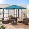 Parasol Déporté Rond Ø 350cm Couleur : Bleu Canard 2 Parasol Déporté Rond Ø 350cm Couleur : Bleu Canard -Outdoor Living Soldes cdukd350bd 58b32779c186f35358689c6616f1178a