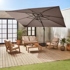 Parasol Déporté Rectangulaire 3x4m Couleur : Taupe 10 Parasol Déporté Rectangulaire 3x4m Couleur : Taupe -Outdoor Living Soldes cdukd3x4bn 6519dcbb1949b16be862c34c13b76c6f