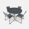 Table De Jardin Fibre De Ciment, 4 Chaises Couleur : Gris / Gris Clair -Outdoor Living Soldes cem120c4rplgy 7dcf32dfdf5eb61ce00ec5a8d11aae35