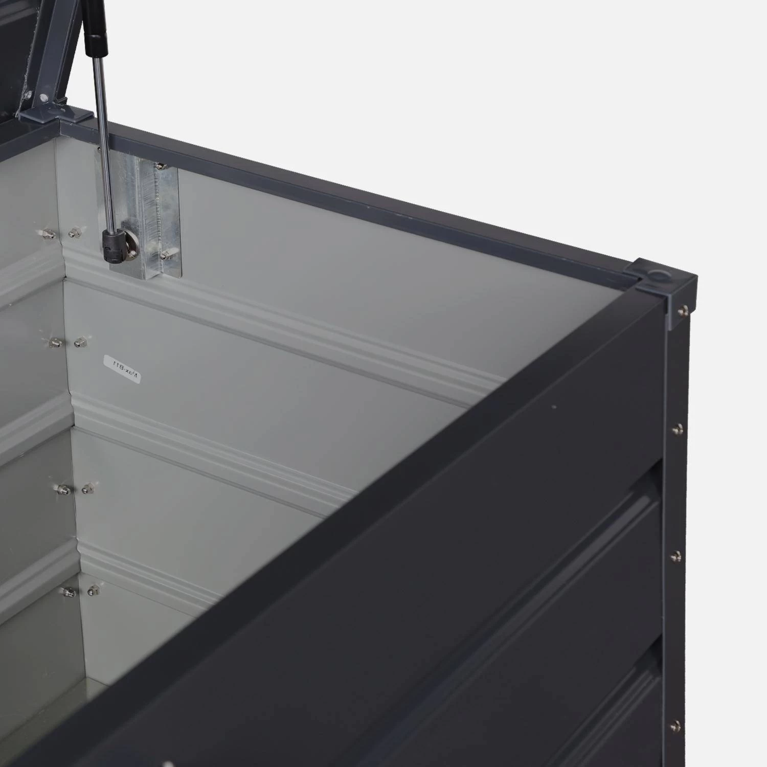 Coffre De Jardin En Métal 385L Couleur : Anthracite 5 Coffre De Jardin En Métal 385L Couleur : Anthracite – Image 3