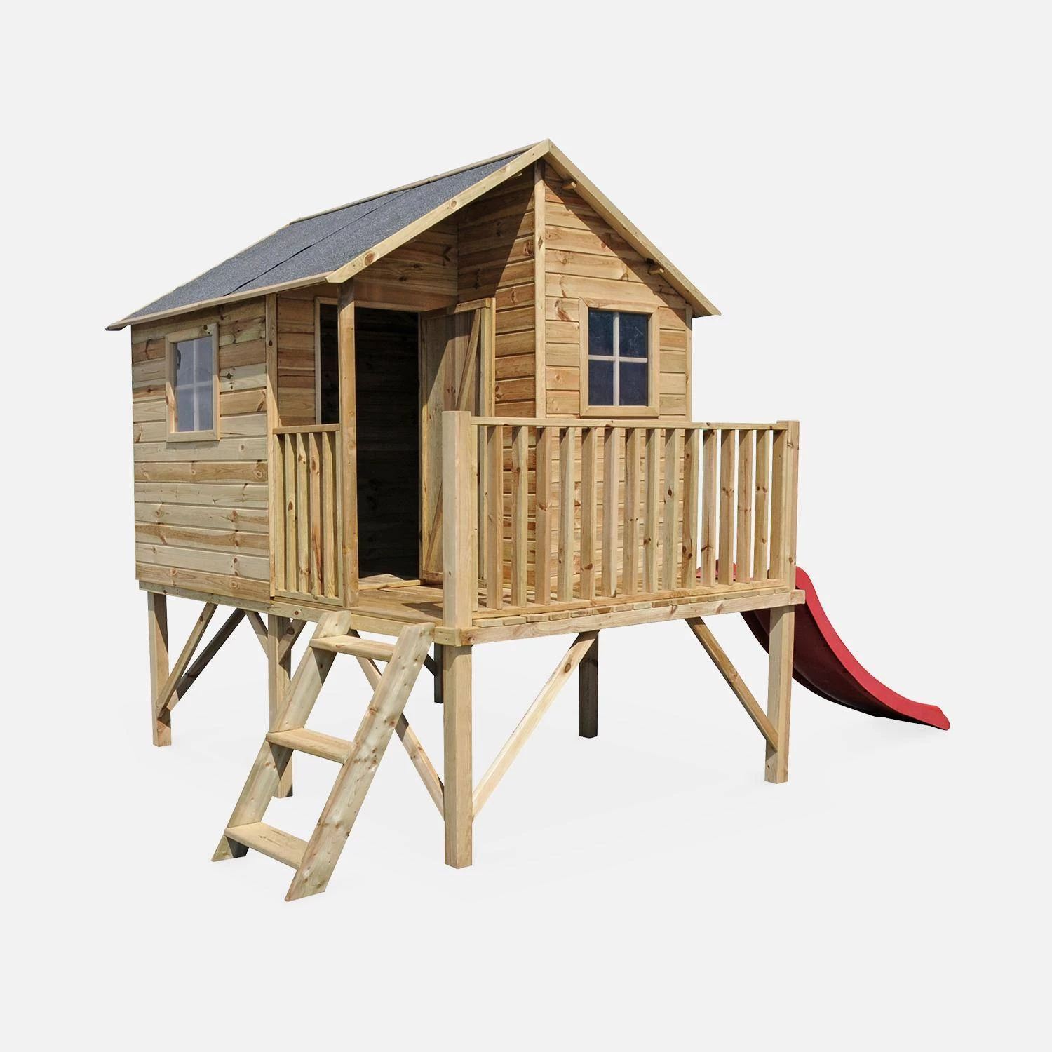Cabane Enfant Bois FSC Sur Pilotis 3.8m² 3 Cabane Enfant Bois FSC Sur Pilotis 3.8m²