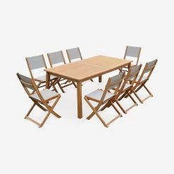 Table De Jardin Extensible Bois , 8 Chaises -Outdoor Living Soldes ec240r8chrgy b07db89ceca6c3cb2b7cfce48f667e4d