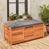 Coffre De Jardin Bois 200L Avec Vérins Couleur : Bois / Gris -Outdoor Living Soldes ecbox125gy 29cef997a9f5cc0fd23256e951c285b1
