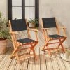 Chaise De Jardin Pliable Bois (lot De 2) Couleur : Noir -Outdoor Living Soldes ectxarmbkx2 3d6f44a857af495e6ddeff7ba4f77c12