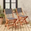 Chaise De Jardin Pliable Bois (lot De 2) Couleur : Anthracite / Anthracite -Outdoor Living Soldes ectxchratx2 bfb7a45109b4ded4d70ee8cfe21665a6
