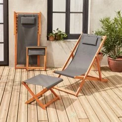 Bain De Soleil Et Repose-pieds Bois Eucalyptus Multi Positions (lot De 2) -Outdoor Living Soldes ectxdeckfratx2 4e719780ebc7a51e2fa3f83b0260f489