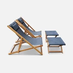 Bain De Soleil Et Repose-pieds Bois Eucalyptus Multi Positions (lot De 2) -Outdoor Living Soldes ectxdeckfratx2 9b91fc2de9477a02b80e3aafb29f1ff8