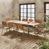 Table De Jardin Extensible Bois Et Aluminium 190/253 Cm, 8 Chaises Empilables -Outdoor Living Soldes ecxtp190r8seggy 3cf83fe8e71bd3173354c9f22f8d5b3e