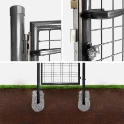 Portillon De Jardin En Métal Avec Serrure Et Poignée, 150x100cm. Couleur : Anthracite 5 Portillon De Jardin En Métal Avec Serrure Et Poignée, 150x100cm. Couleur : Anthracite -Outdoor Living Soldes ggs150x87at 64220fd60da4d34ecd045ef4c947ee82