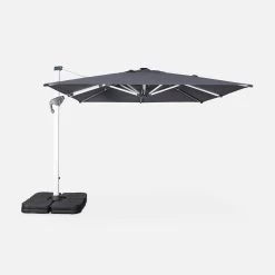 Parasol LED Déporté Carré 3x3m Couleur : Anthracite 11 Parasol LED Déporté Carré 3x3m Couleur : Anthracite -Outdoor Living Soldes hdu3x3leddkgy 4db25d3fd4cb3fa726be2be77c54dea4