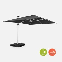 Parasol Déporté Rectangulaire 3x4m Couleur : Anthracite 10 Parasol Déporté Rectangulaire 3x4m Couleur : Anthracite -Outdoor Living Soldes hdu3x4dkgy 26519a4803599b663a95aab2f348dfa9