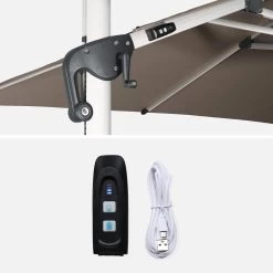 Parasol LED Déporté Rectangulaire 3x4m Couleur : Taupe 17 Parasol LED Déporté Rectangulaire 3x4m Couleur : Taupe -Outdoor Living Soldes hdu3x4ledbn a6f0cedf16071e15da44f8664c0aafe3