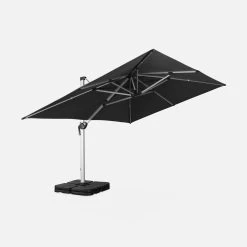 Parasol Déporté Carré 4x4m Couleur : Anthracite 9 Parasol Déporté Carré 4x4m Couleur : Anthracite -Outdoor Living Soldes hdu4x4dkgy 10e81d58e77cf6b4849dc9e30082660a