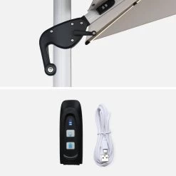 Parasol LED Déporté Carré 4x4m Couleur : Beige 14 Parasol LED Déporté Carré 4x4m Couleur : Beige -Outdoor Living Soldes hdu4x4ledbg 4727a9572fbcc86cb4159ec99db7cb61