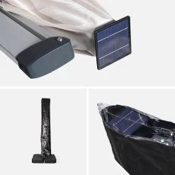 Parasol LED Déporté Carré 4x4m Couleur : Beige 13 Parasol LED Déporté Carré 4x4m Couleur : Beige -Outdoor Living Soldes hdu4x4ledbg b94f509c8c2812d10c09ee2536fd4099