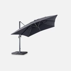 Parasol LED Déporté Rectangulaire 3x4m Couleur : Gris 12 Parasol LED Déporté Rectangulaire 3x4m Couleur : Gris -Outdoor Living Soldes hu3x4ledgy f03cd1d908214a862694ad1fac569c49