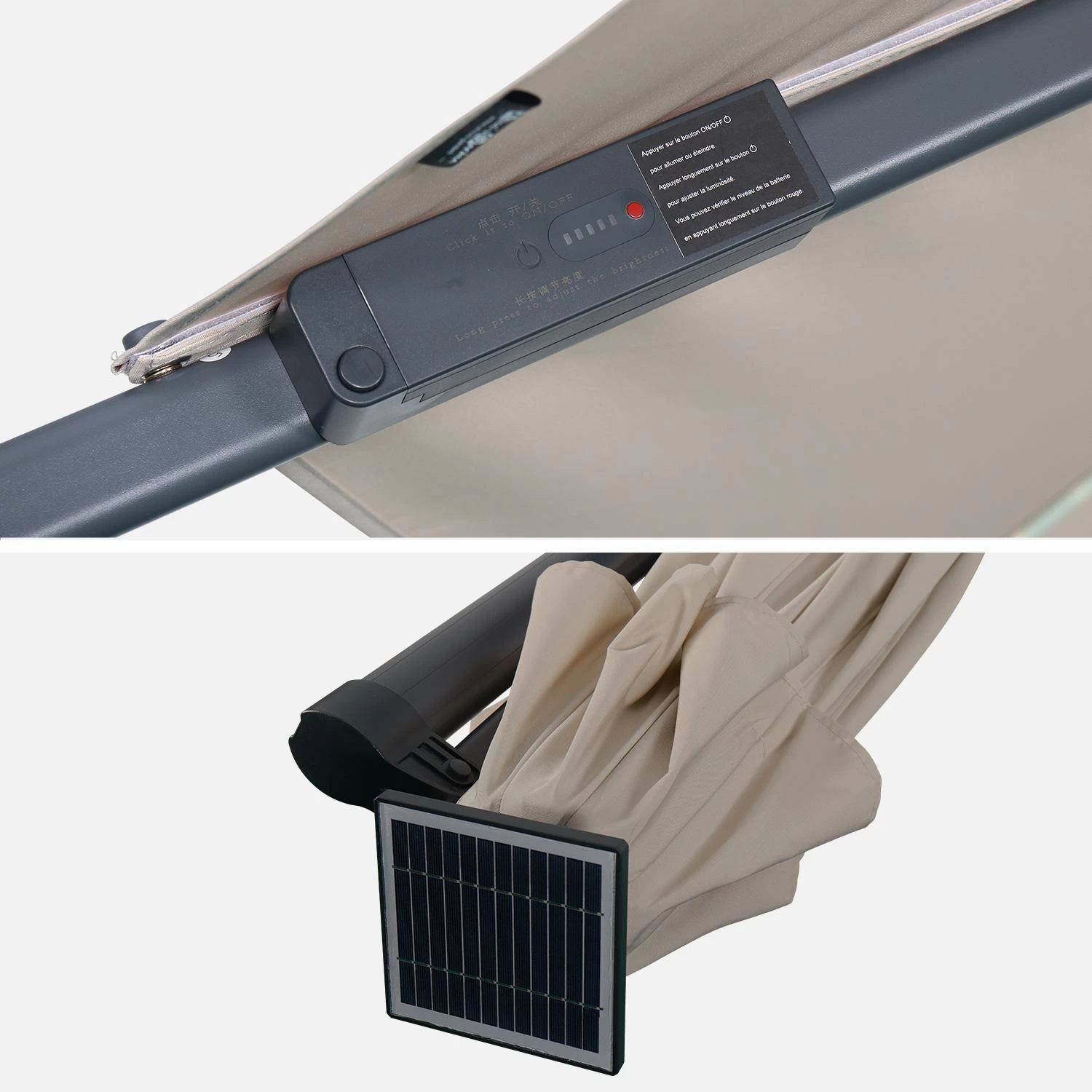 Parasol LED Déporté Rond 3m 9 Parasol LED Déporté Rond 3m – Image 7