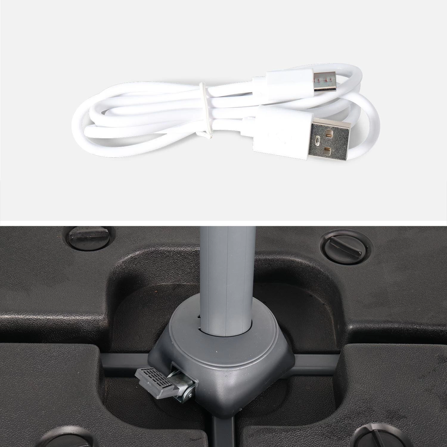 Parasol LED Déporté Rond 3m 10 Parasol LED Déporté Rond 3m – Image 8