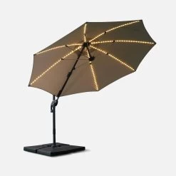 Parasol LED Déporté Rond 3m 12 Parasol LED Déporté Rond 3m -Outdoor Living Soldes hufibled300bg a05f9cca258b3016a44c35651703ca10