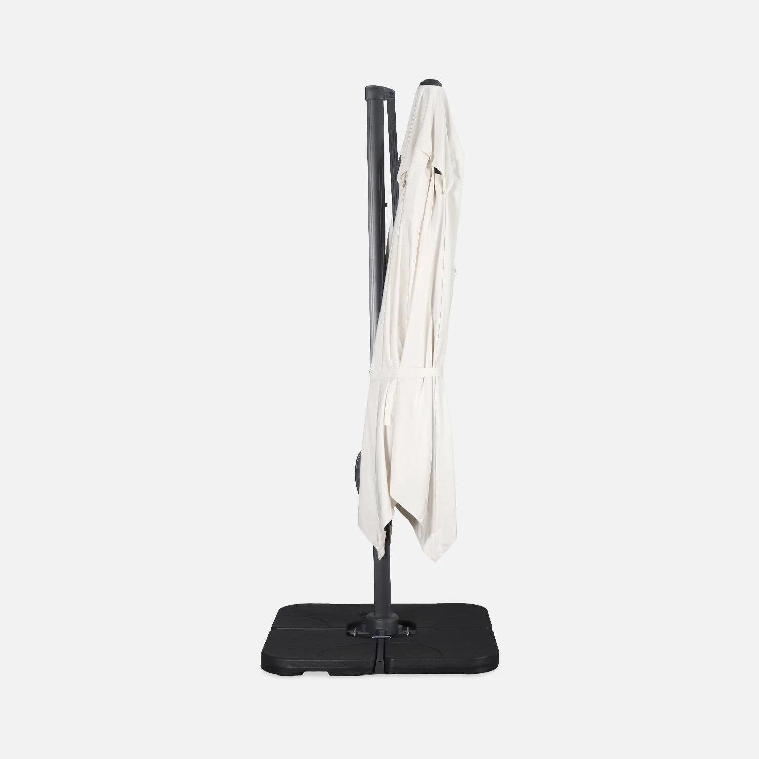 Parasol Déporté Carré 3x3m Couleur : Ecru 10 Parasol Déporté Carré 3x3m Couleur : Ecru – Image 8