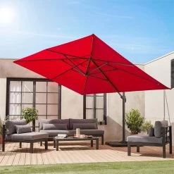 Parasol Déporté Rectangulaire 3x4m + Dalles à Lester 50x50cm Couleur : Rouge 12 Parasol Déporté Rectangulaire 3x4m + Dalles à Lester 50x50cm Couleur : Rouge -Outdoor Living Soldes hukd3x4basered 4d012024d98de77b15a2935f131a98e2