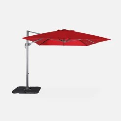 Parasol Déporté Rectangulaire 3x4m + Dalles à Lester 50x50cm Couleur : Rouge 19 Parasol Déporté Rectangulaire 3x4m + Dalles à Lester 50x50cm Couleur : Rouge -Outdoor Living Soldes hukd3x4basered 6d3cbd3befa9bfb366d431db2d4faf9b