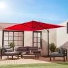 Parasol Déporté Rectangulaire 3x4m + Dalles à Lester 50x50cm Couleur : Rouge 2 Parasol Déporté Rectangulaire 3x4m + Dalles à Lester 50x50cm Couleur : Rouge -Outdoor Living Soldes hukd3x4basered fc94e0884d0551630c4d8585cd82f853