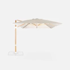 Parasol Déporté Rectangulaire 3x4m, Mât Effet Bois Couleur : Ecru 14 Parasol Déporté Rectangulaire 3x4m, Mât Effet Bois Couleur : Ecru -Outdoor Living Soldes hukd3x4wdecru 5f04b41b9418ebab05f0c9f677f3438f
